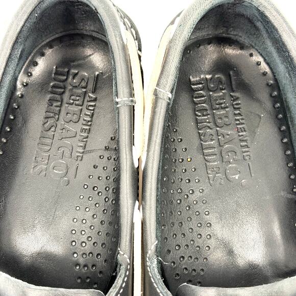 Sebago Navy Blue Genuine Leather Docksides Boat Shoes main image 10